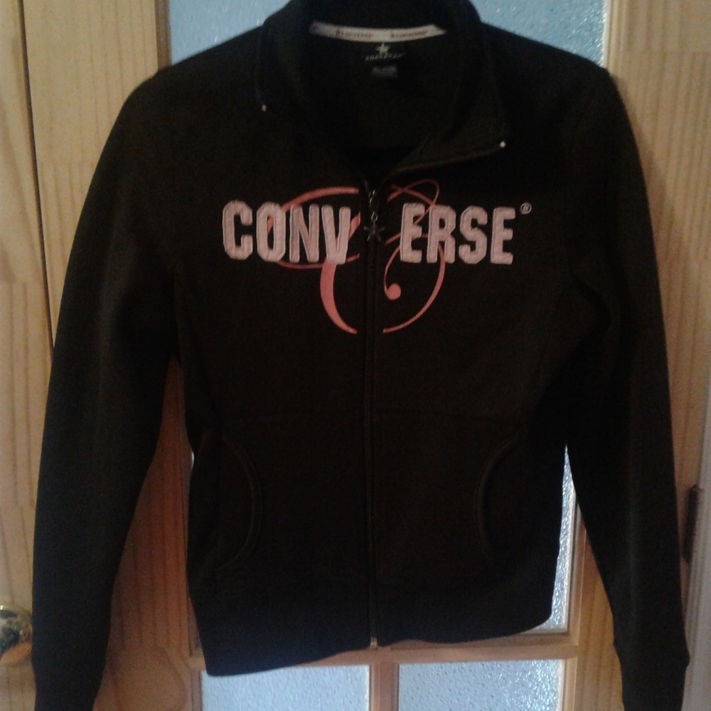❤BLACK &PINK CONVERSE JACKET
